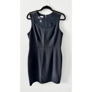 Donna Morgan Black Sleeveless Sheath Dress – Size 12 – Exposed Gold Zipper